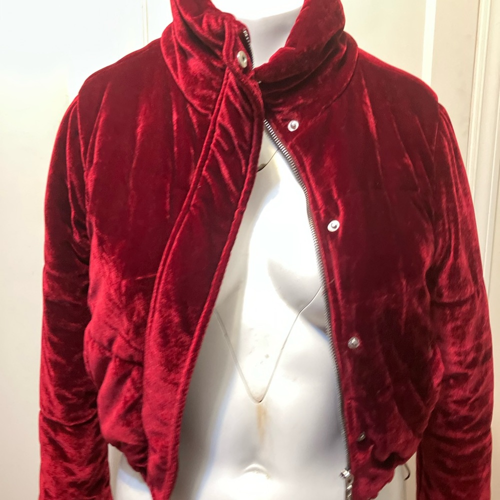 Jou Jou Red Velvet Bomber Jacket
